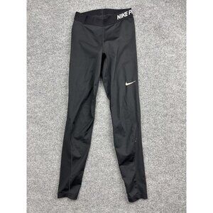 Nike Pro Dri-Fit Pants Womens Small Black Compression Leggings Athletic Running